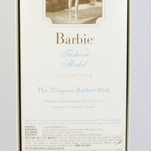 BARBIE 2000 Brunette Fashion Model Lingerie Silkstone #2 Error on Box - Picture 4 of 8